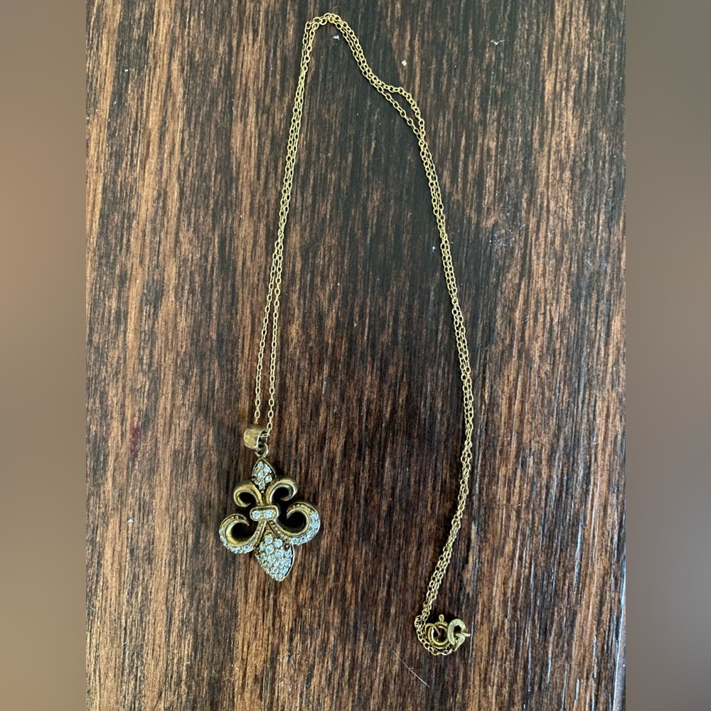Free with purchase over $10 -Gold Fleur-de-Lis Pendant Necklace